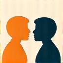 Two people icons with a thought bubble, indicating personalized attention