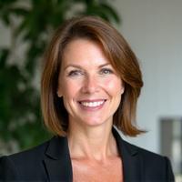 Dr. Evelyn Hayes, Ph.D., CNP, a professional female wellness expert smiling confidently.